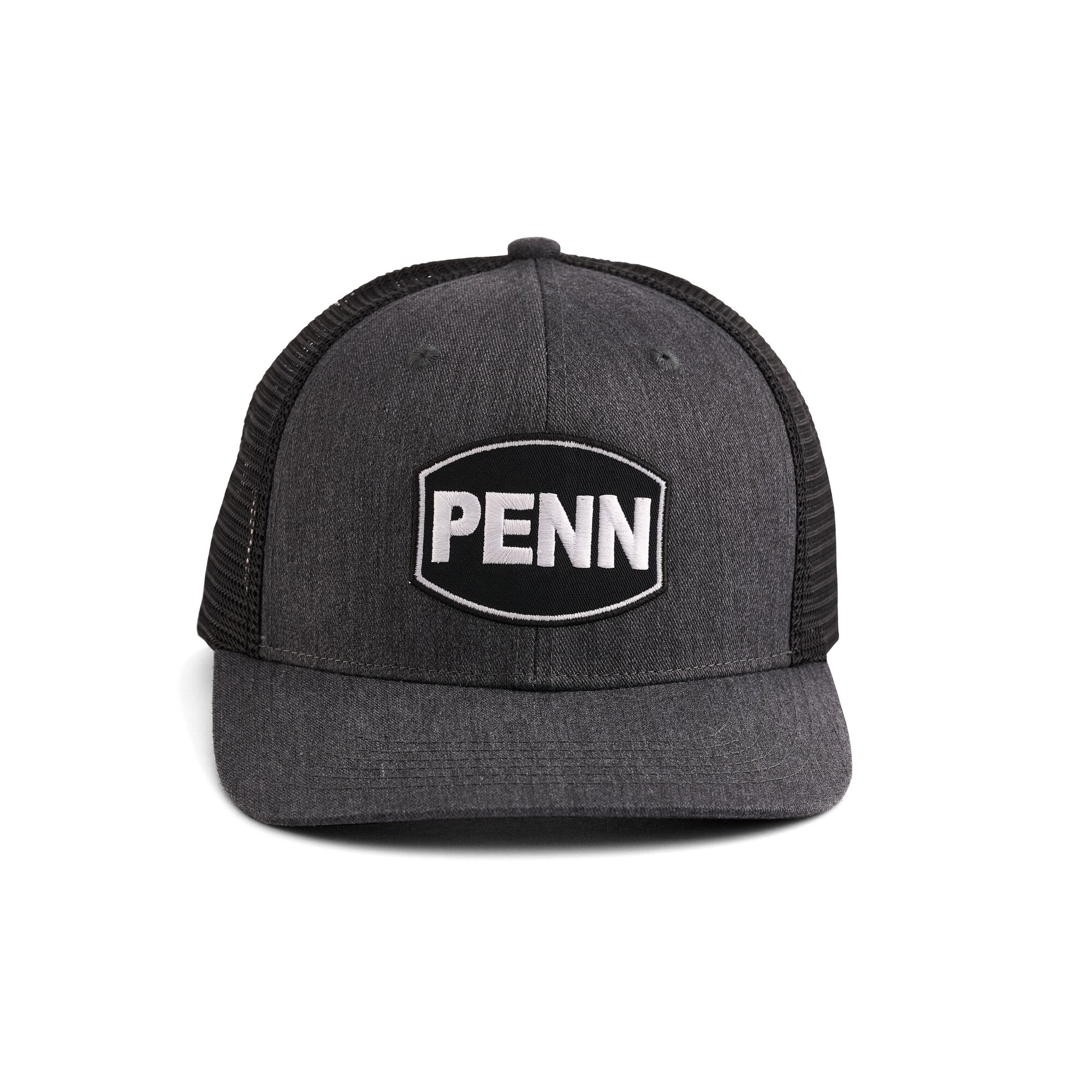 PENN_GrayHeatherTruckerHat_alt1_257563f6-4cc3-4add-97aa-4d653a7fb77c Camo Logo Trucker Hat - Image 1