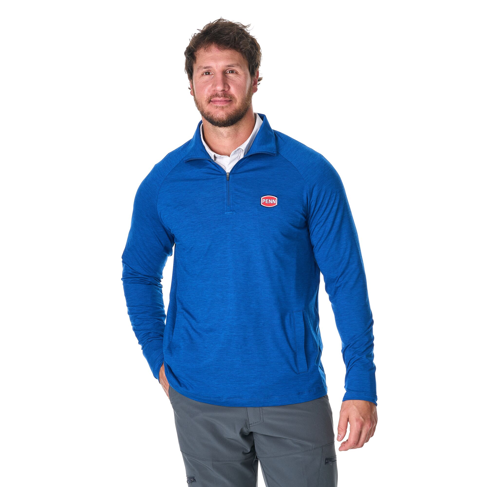 PEN_QuarterZipPullover_1644900_DarkBlue_alt1 Quarter Zip Pullover - Image 1